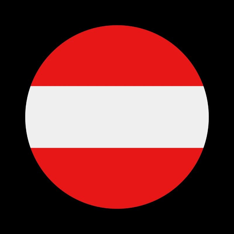 Drapeau rond de l’Autriche