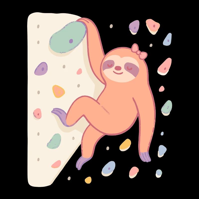 Boulder sloth for women and climbing fans