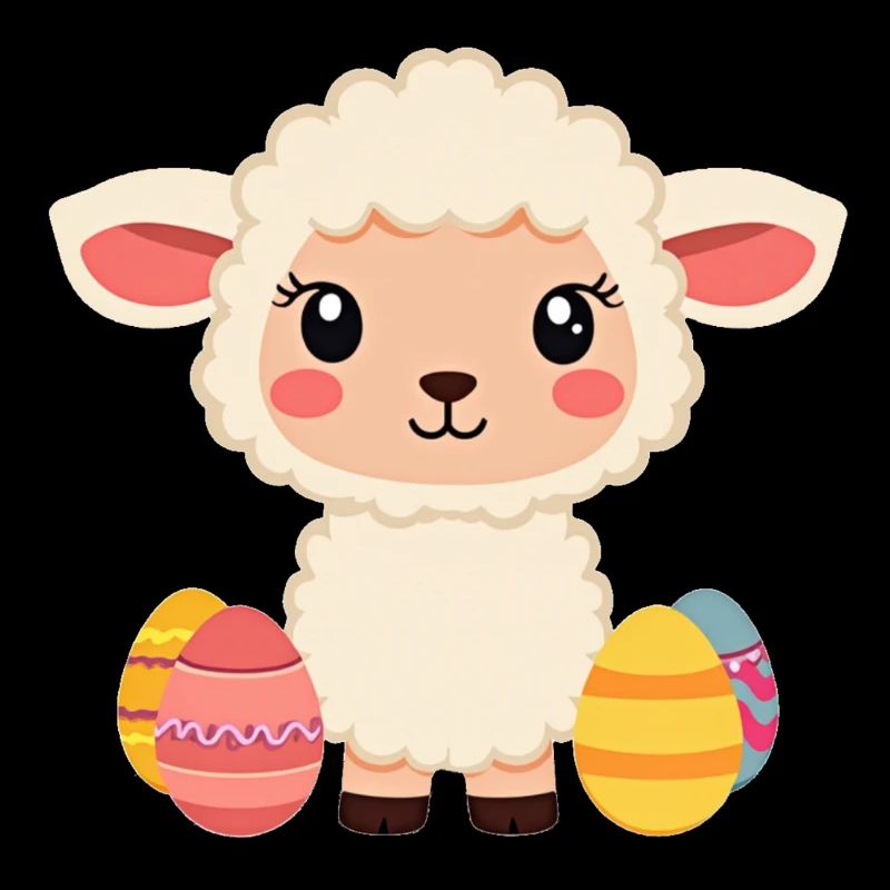 Moutons à Pâques