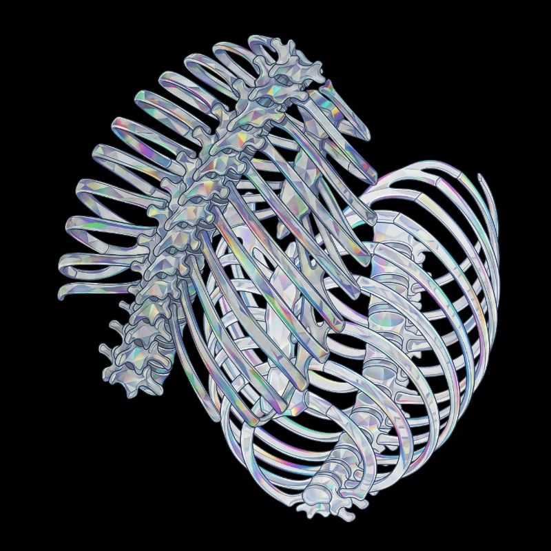 Nervures irisées en spirale