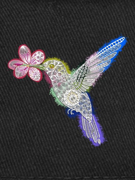 Colibri Zentangle avec fleur