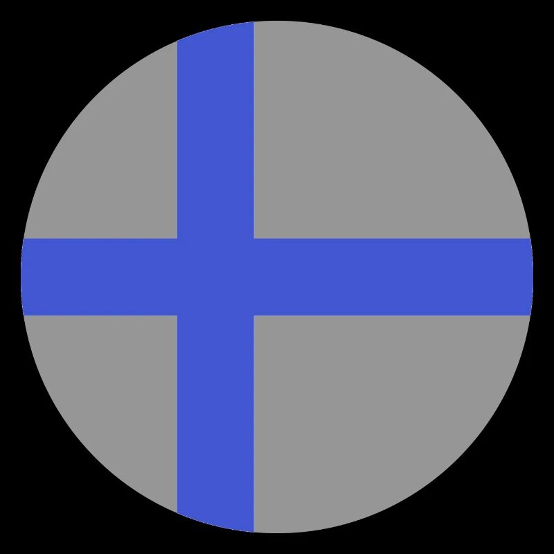 Drapeau rond finlandais