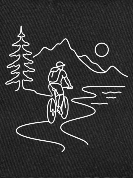 Cyclist in mountains
