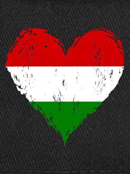 Ungarn Flagge Herz used