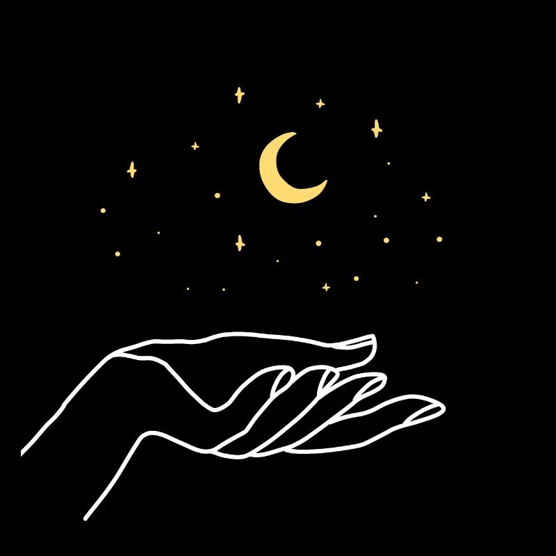 Mystical starry sky