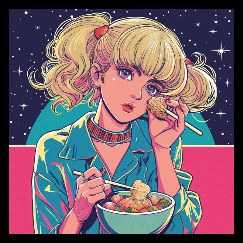 Impression de mode de haute qualité de fille anime des années 80