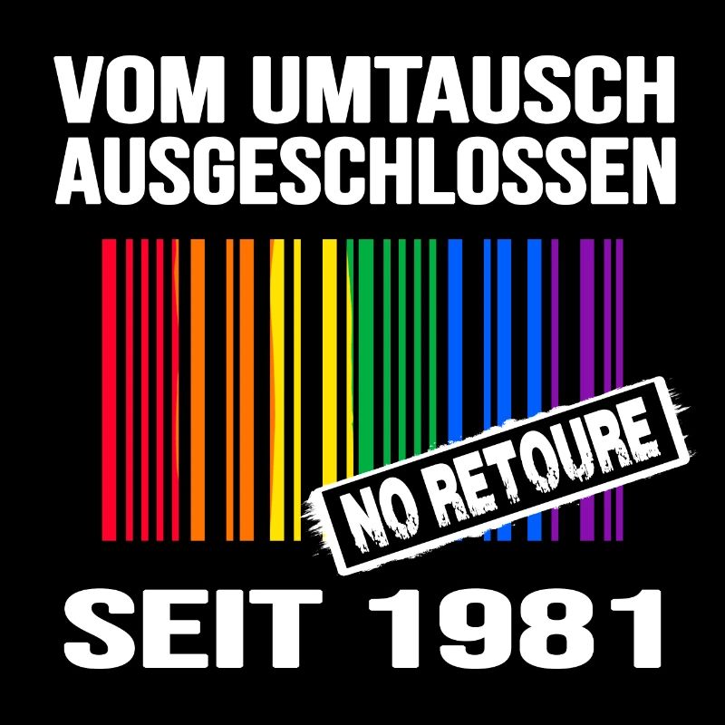 1981 geburtstag lgbt regenbogen pride birthday