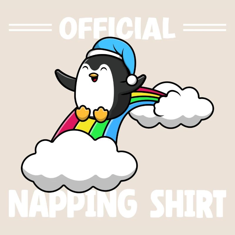 Sleeping Penguin Lover Cute Penguin Napping