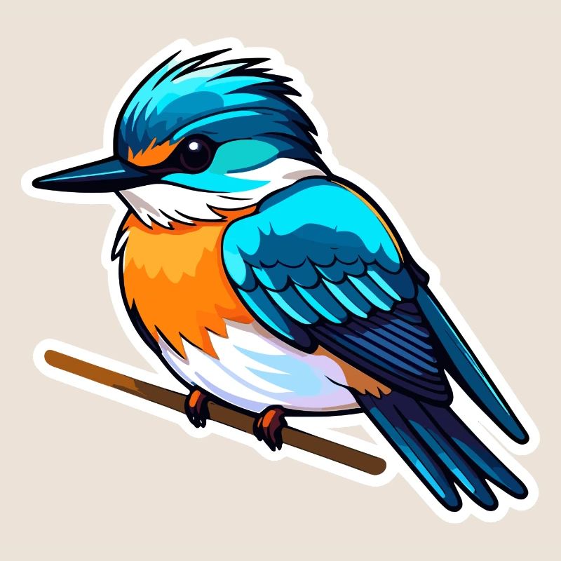 Kingfisher Bird Drawing