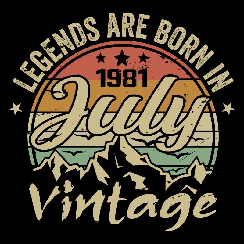 Vintage July 1981 Birthday July 1981