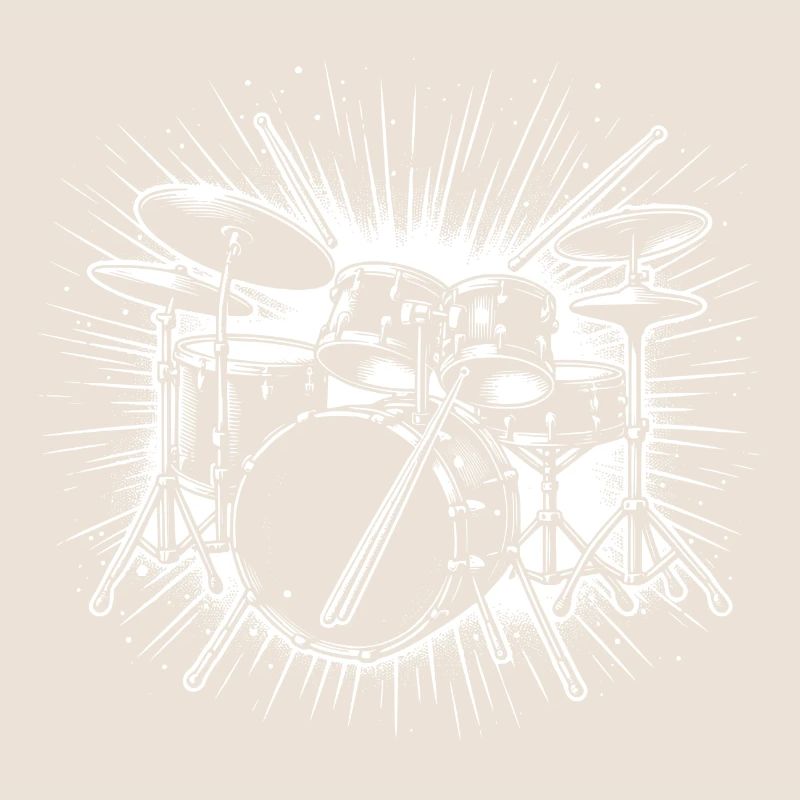 Le batteur de batterie du groupe de rock Destroy Silence.