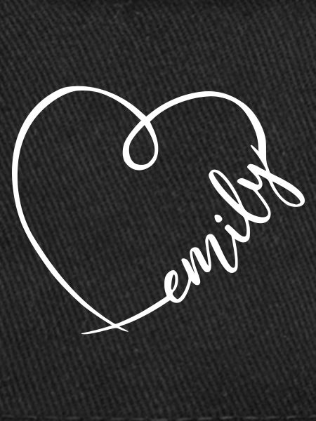 Emily Name Calligraphy Heart