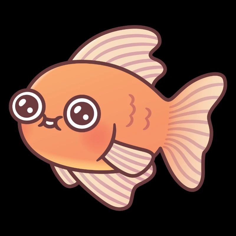 Mignon Doodle de poisson rouge