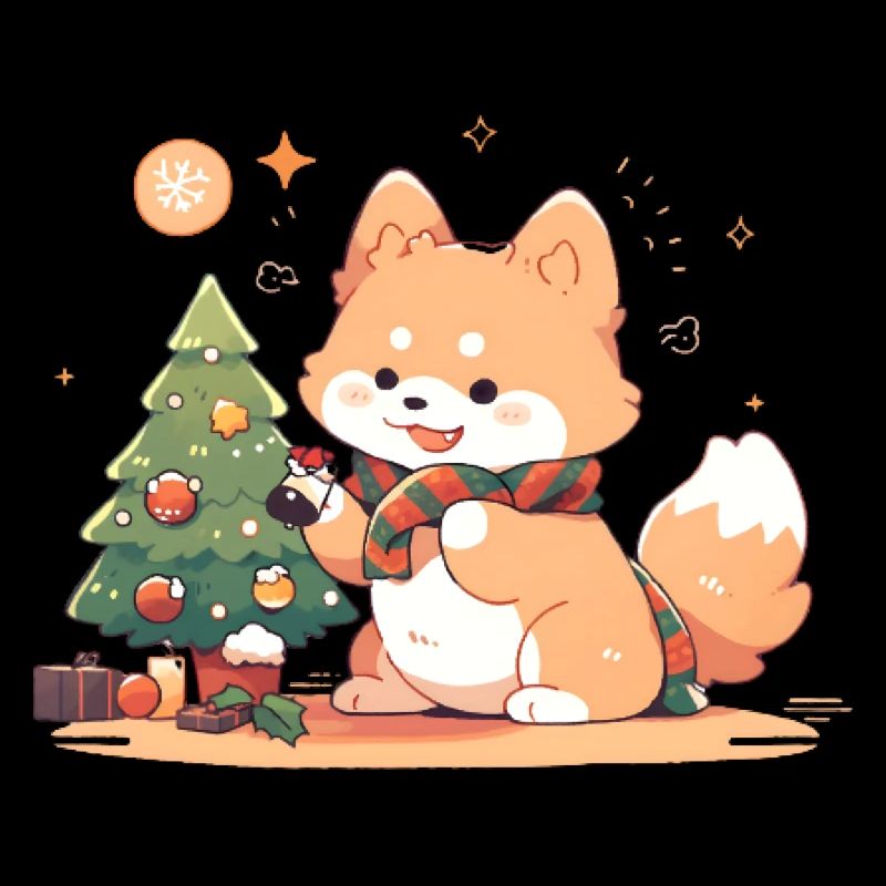 Sapin de Noël panda roux
