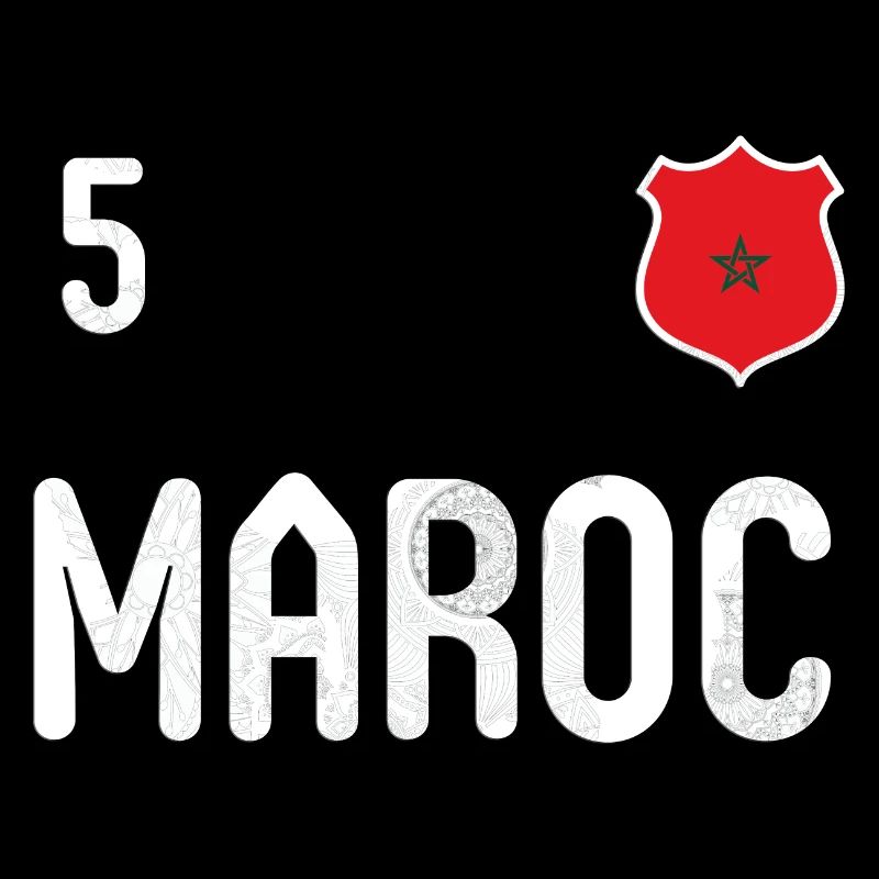 Teeshirt Maroc avec le numéro 5