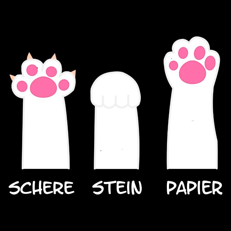 Schere Stein Papier - Katzenpfoten
