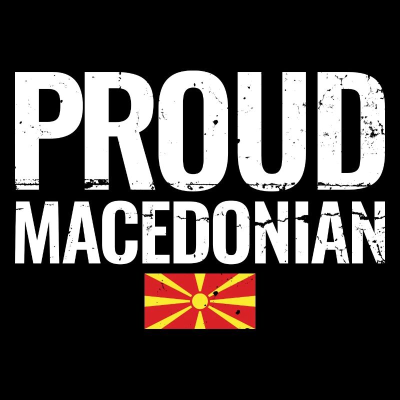 Proud Macedonian Macedonian Flag Macedonian