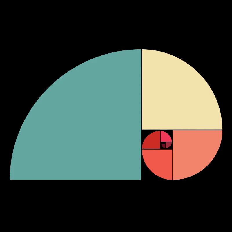 Fibonacci Nombre d’or coloré
