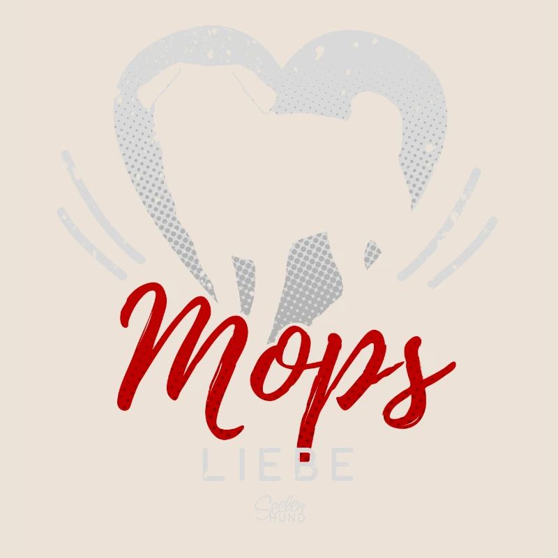 Mops-Liebe-Silhouette