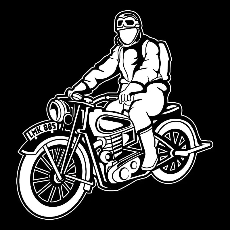 Chopper / moto 04_schwarz blanc