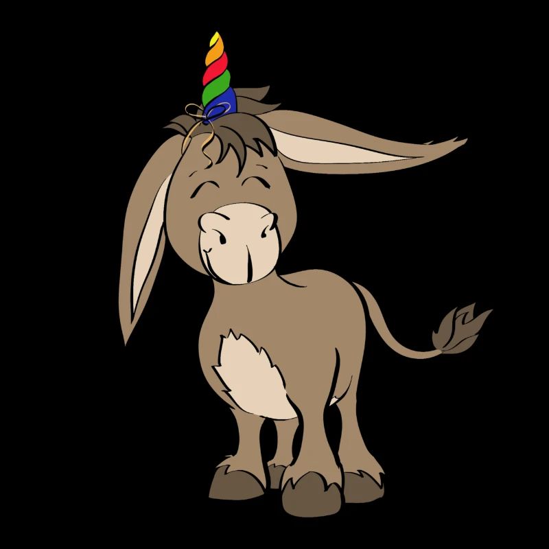 Idée cadeau unique d'âne de licorne / corne d'âne