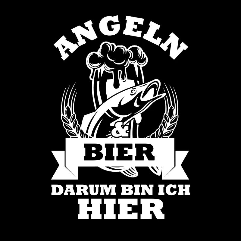 Lustiges Angeln Bier Spruch Design