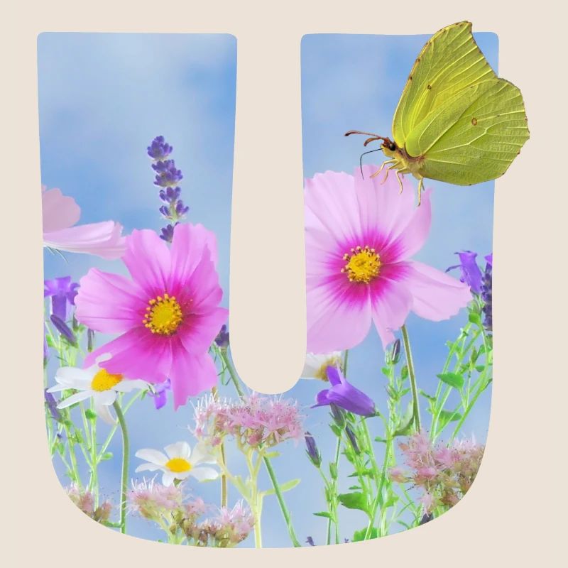 fleurs de printemps papillon u