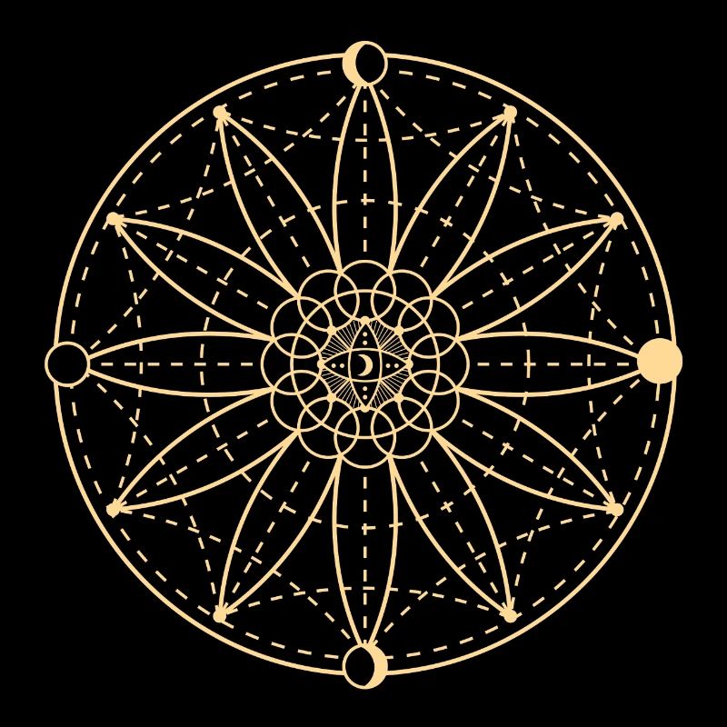 Géométrie des phases de lune jaune