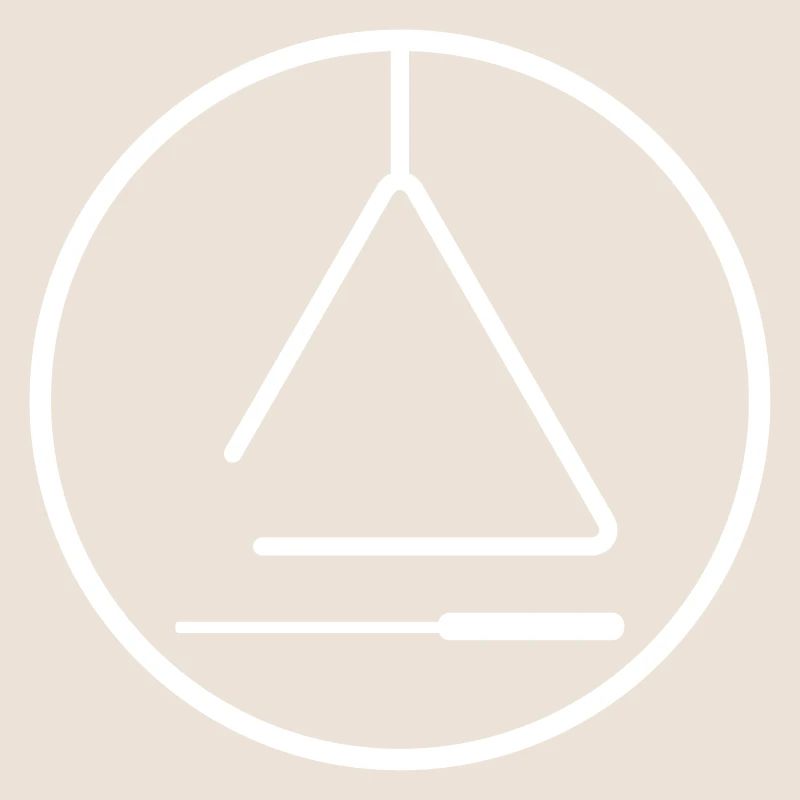 Stylish triangle logo minimal for drummers