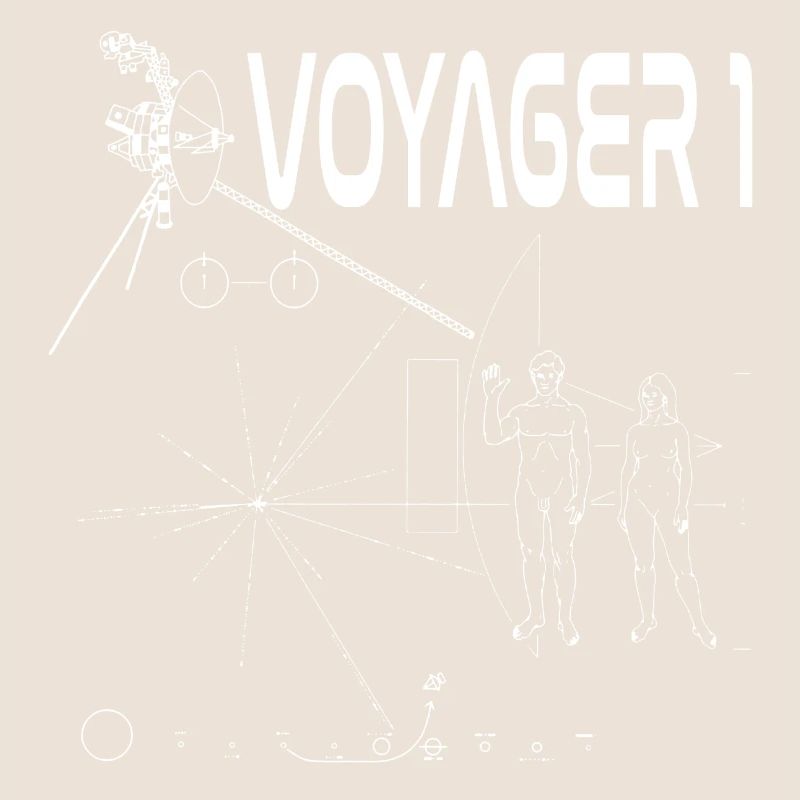Sonde spatiale voyager 1 blanche