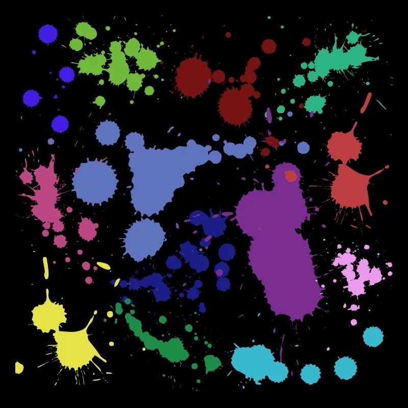 Paint splatter design