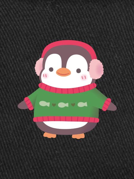 Süßer Pinguin mit Fischpullover