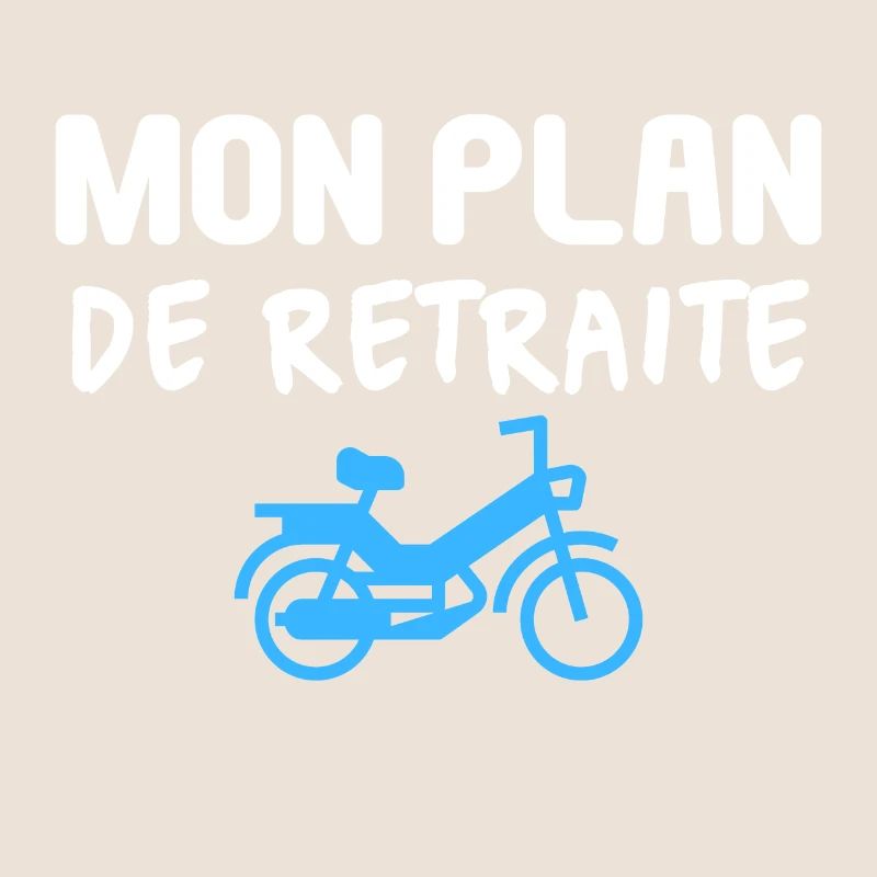 Mon plan de retraite. mobylette bleue