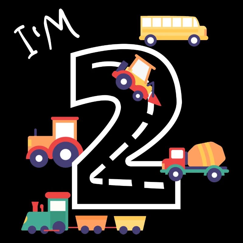 2nd birthday boy excavator 2 years