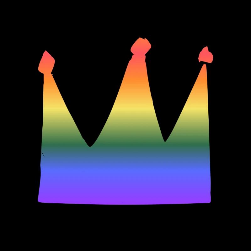 crown symbol lgbt colors rainbow