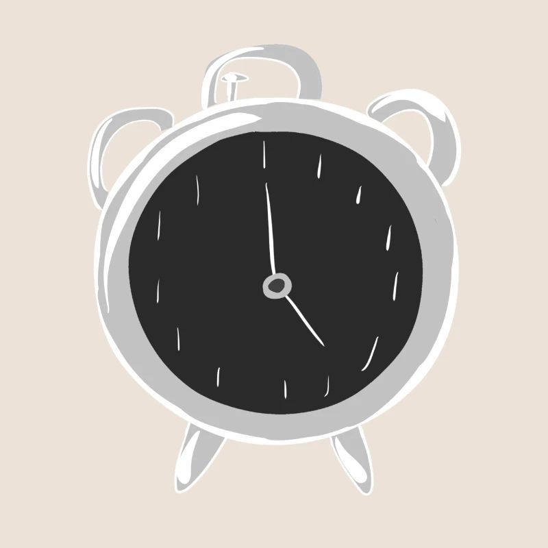 clock time symbol cartoon alarm clock