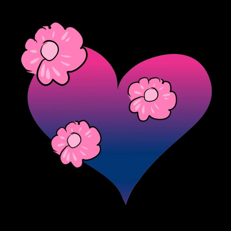 fleurs coeur symbole amour rose
