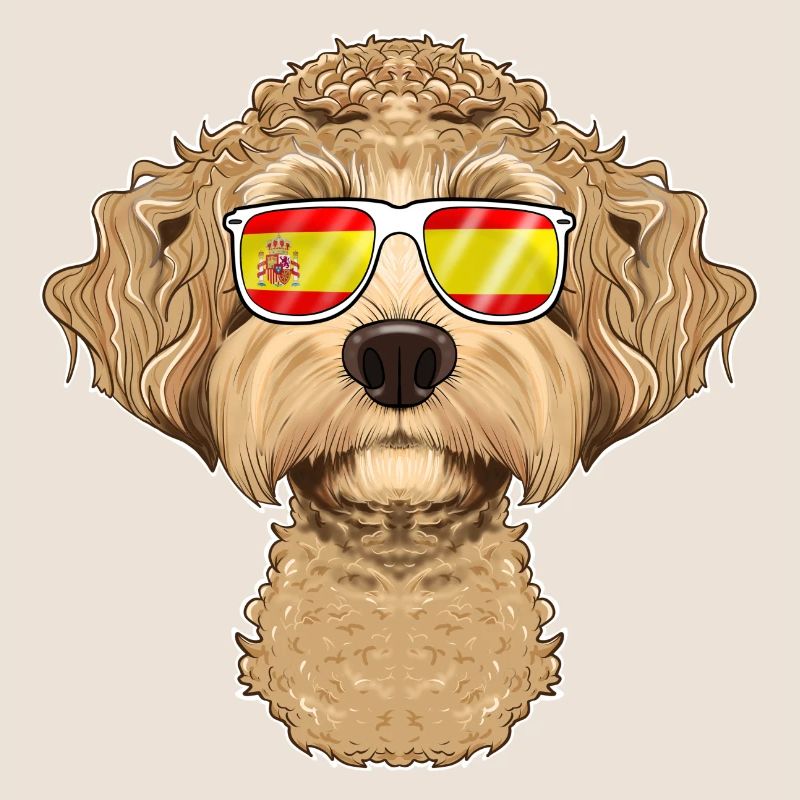 Labaradoodle I Spain Sunglasses I Spanish Flag
