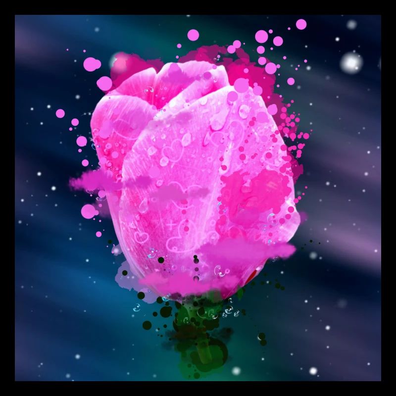 Tulipes Roses Fleurs Aquarelle Art