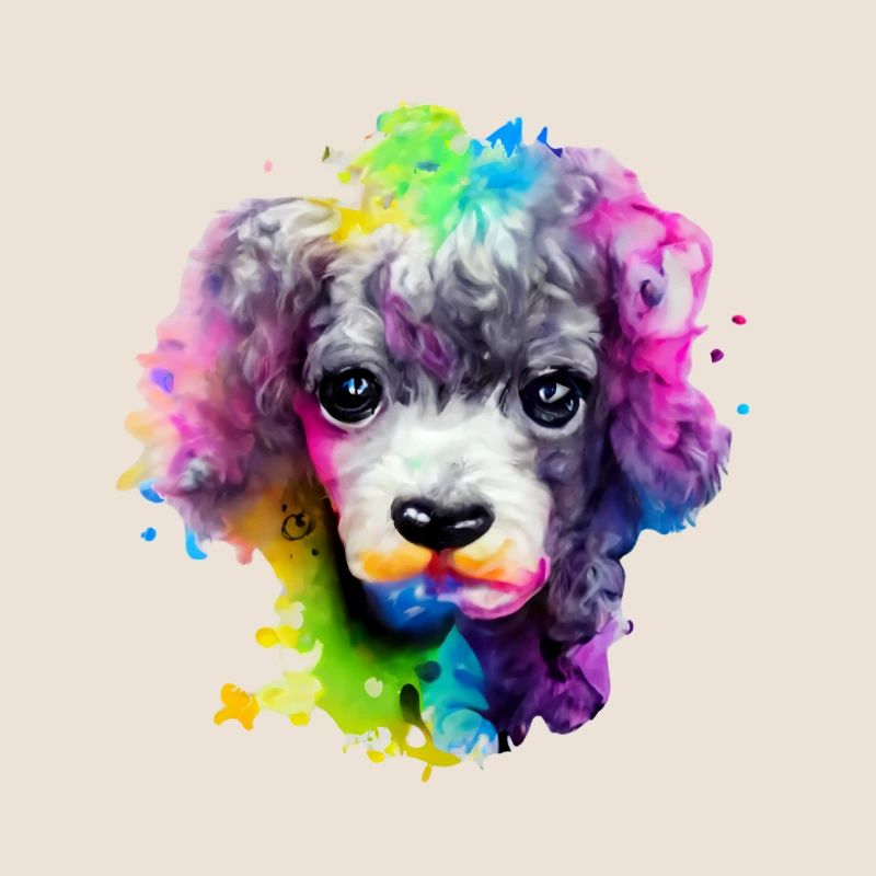 Conception de caniche en couleur
