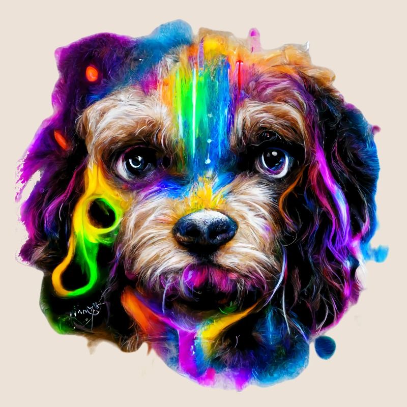Cavapoo design en couleur