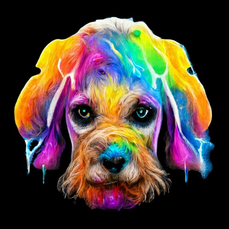 Cockapoo design in color