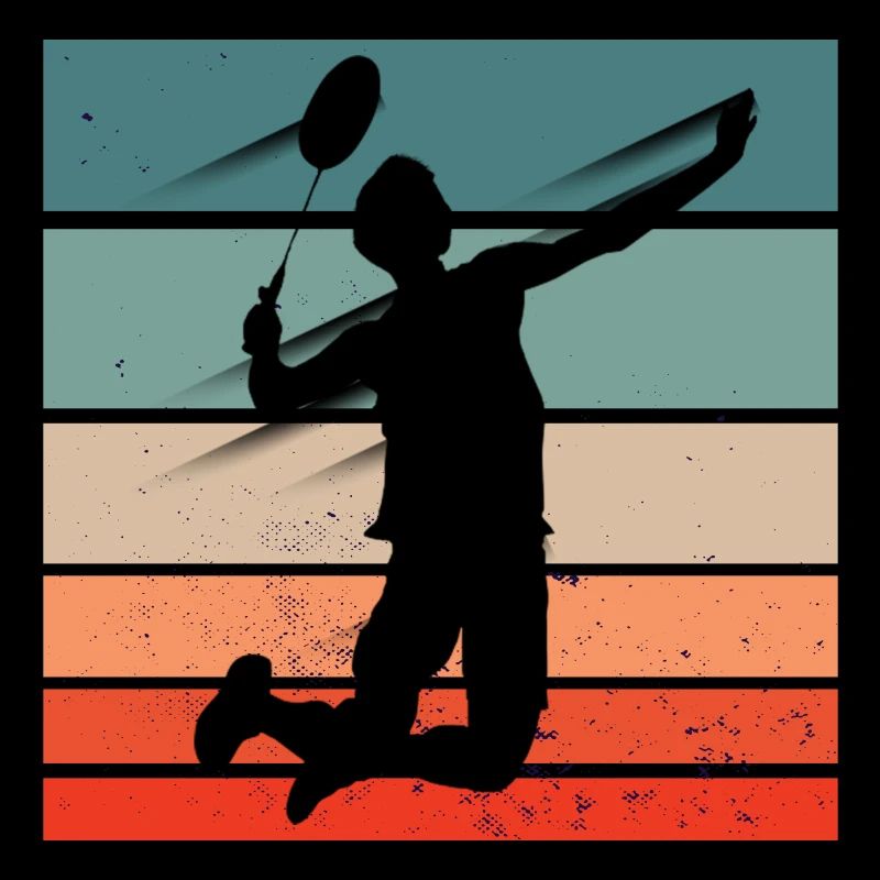 Joueur de badminton Jump Smash