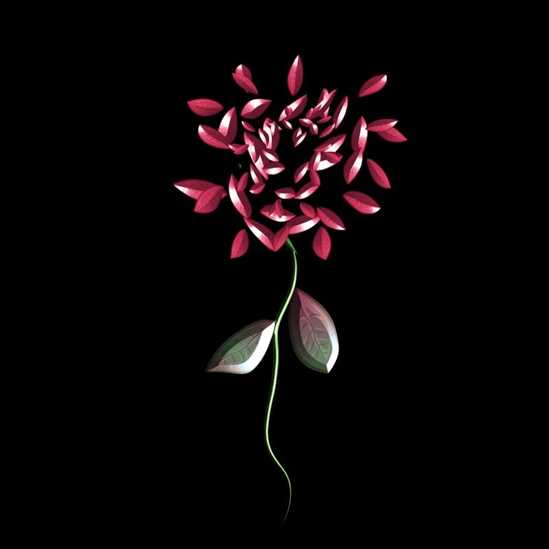 symbole fleur rouge