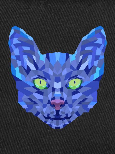 Chat Bleu Polygonal