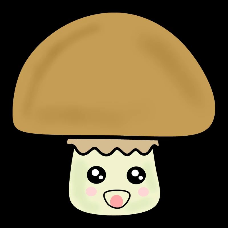 Pilz Champignon cute mit Gesicht