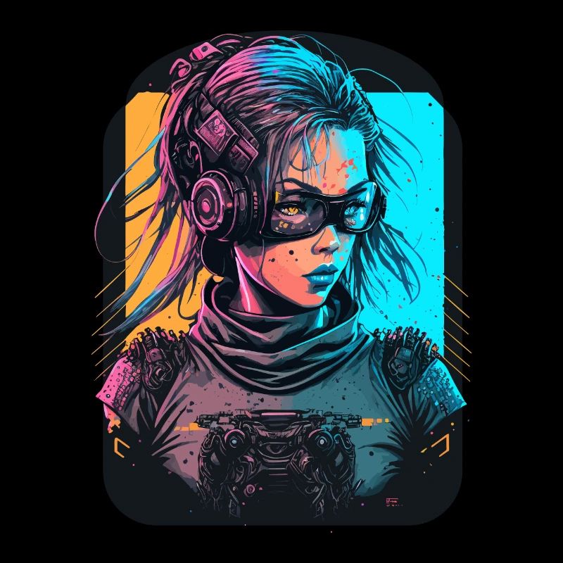 Design à couper le souffle d’une cyber-fille