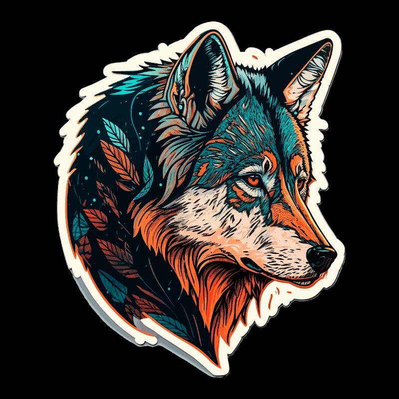 Une illustration numérique de loup comme cadeau fabuleux