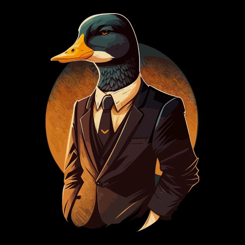 Duck in three piece suit