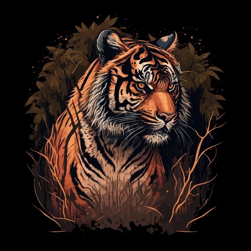 Tigre dans les bois